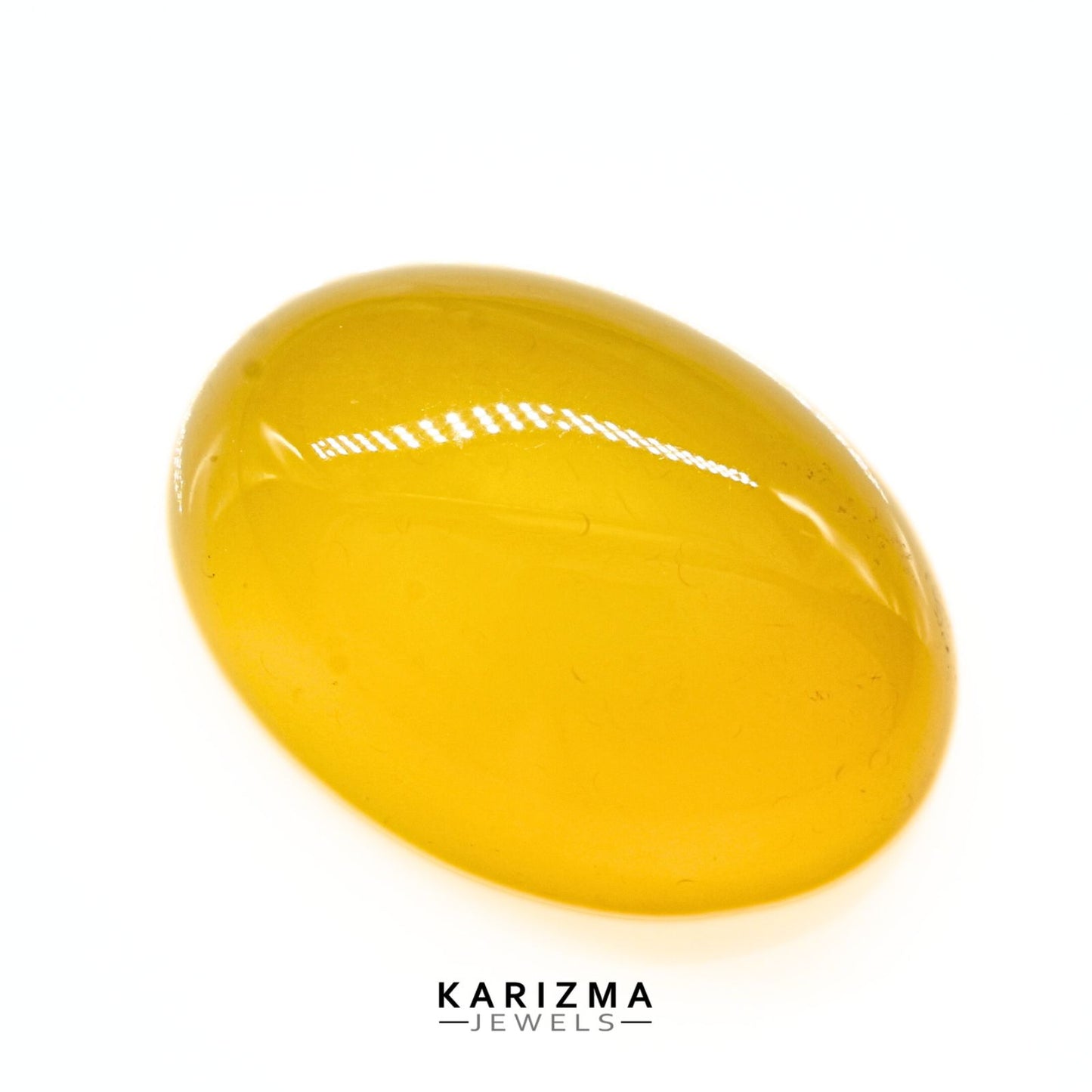 12.5Ct Natural Yellow Agate (Hakik) Oval Gemstone