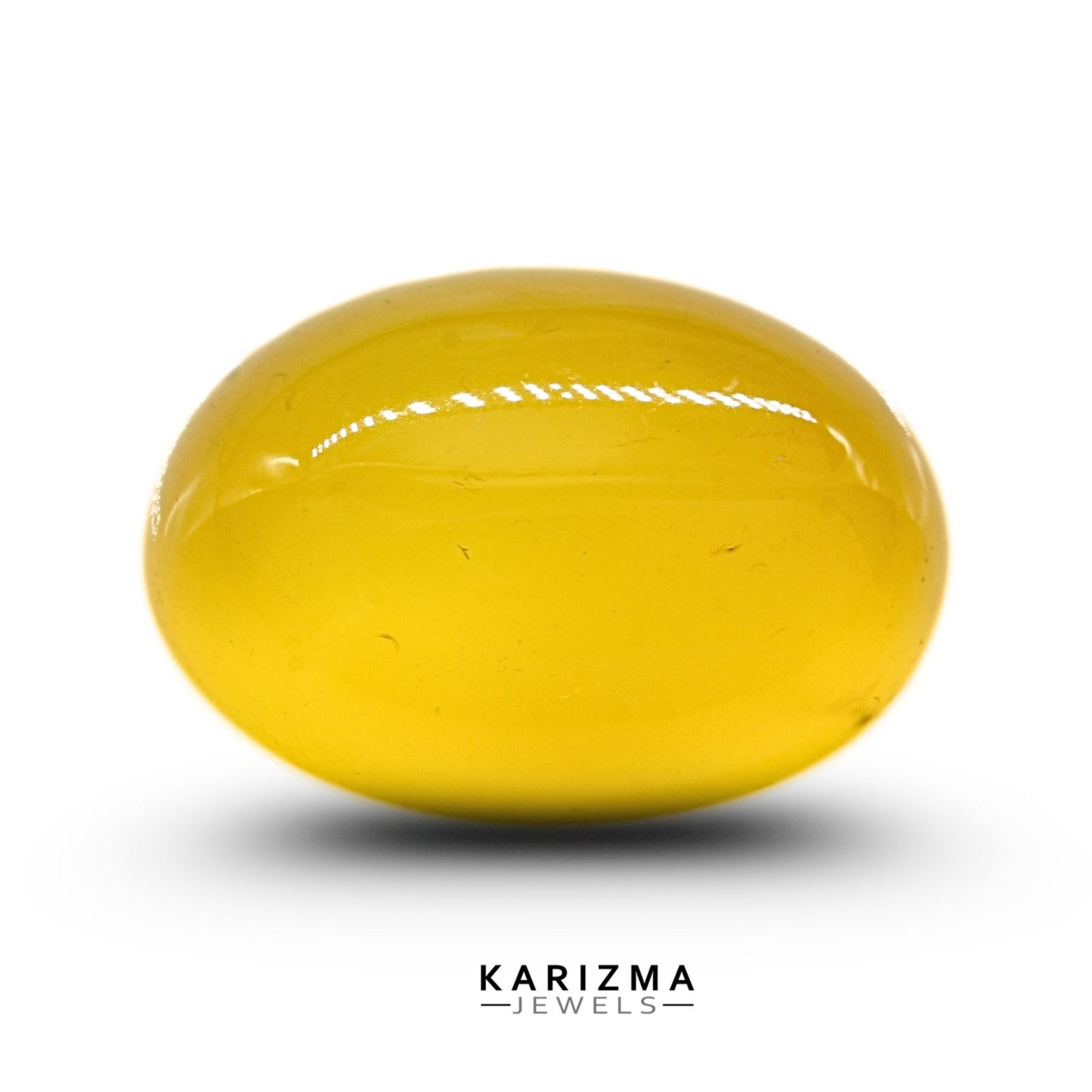 12.2Ct Natural Yellow Agate (Hakik) Oval Gemstone