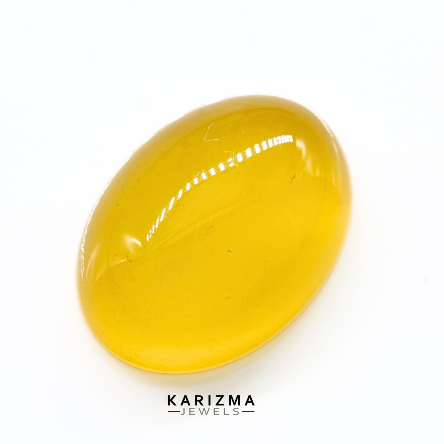 12.2Ct Natural Yellow Agate (Hakik) Oval Gemstone