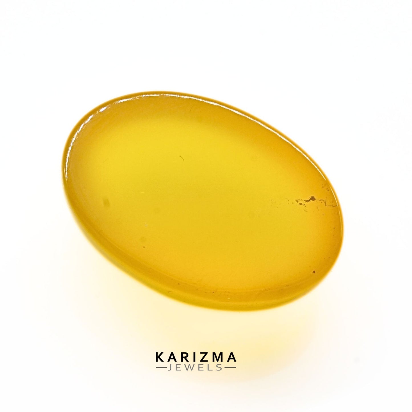 12.2Ct Natural Yellow Agate (Hakik) Oval Gemstone