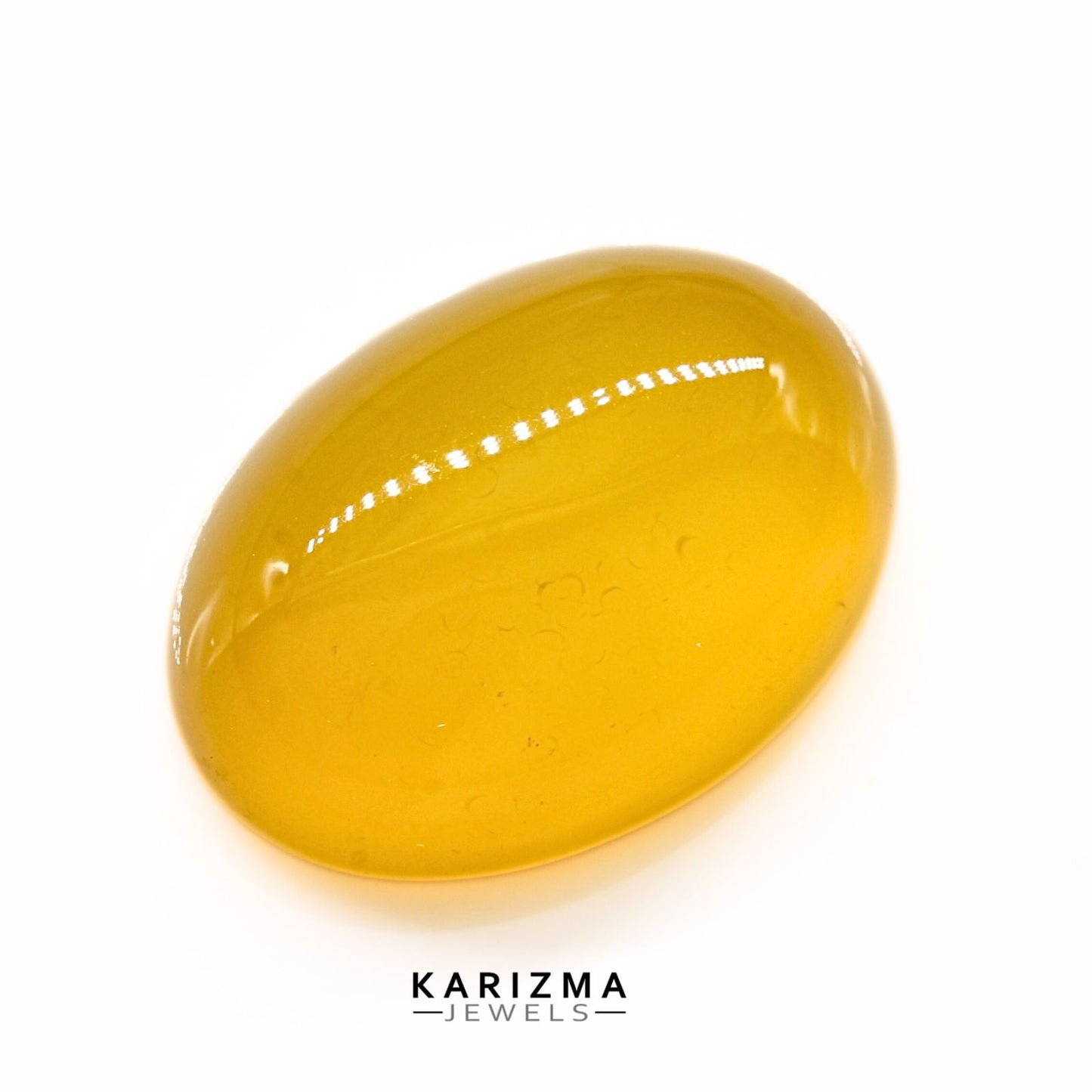 12.2Ct Natural Yellow Agate (Hakik) Oval Gemstone