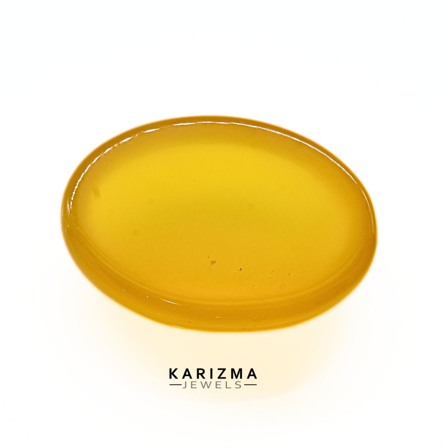 12.2Ct Natural Yellow Agate (Hakik) Oval Gemstone