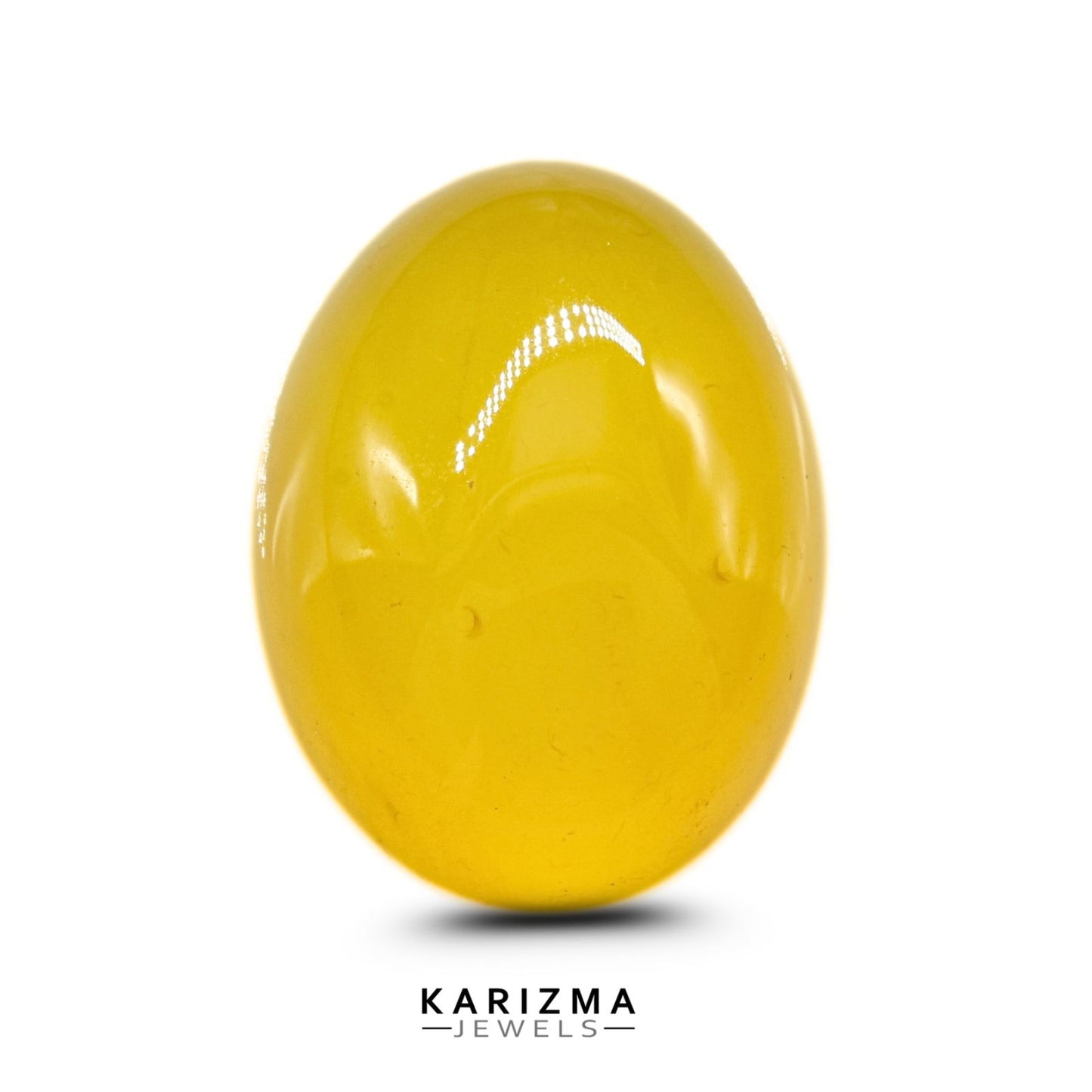 12.4Ct Natural Yellow Agate (Hakik) Oval Gemstone