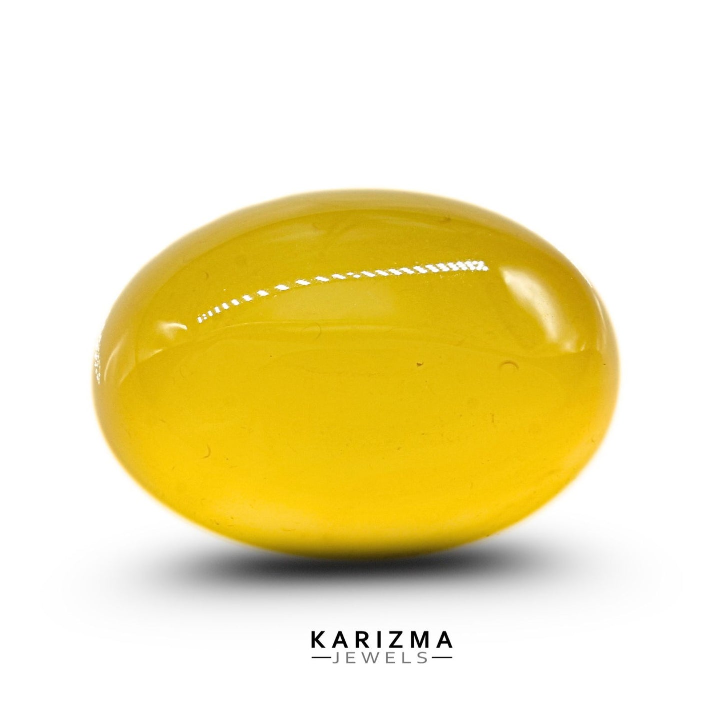 12.4Ct Natural Yellow Agate (Hakik) Oval Gemstone