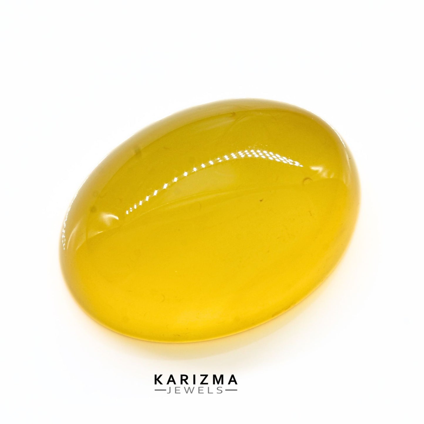 12.4Ct Natural Yellow Agate (Hakik) Oval Gemstone