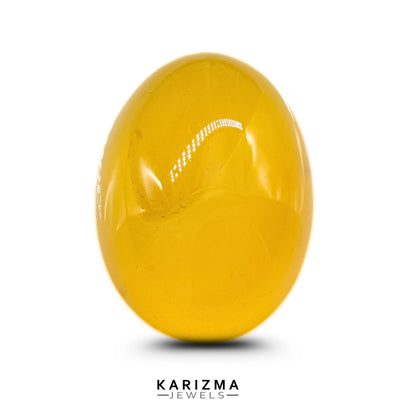 13Ct Natural Yellow Agate (Hakik) Oval Gemstone