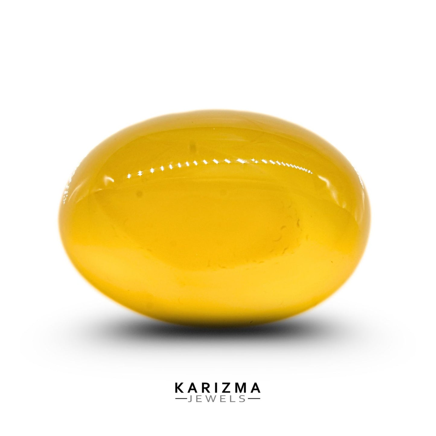 13Ct Natural Yellow Agate (Hakik) Oval Gemstone