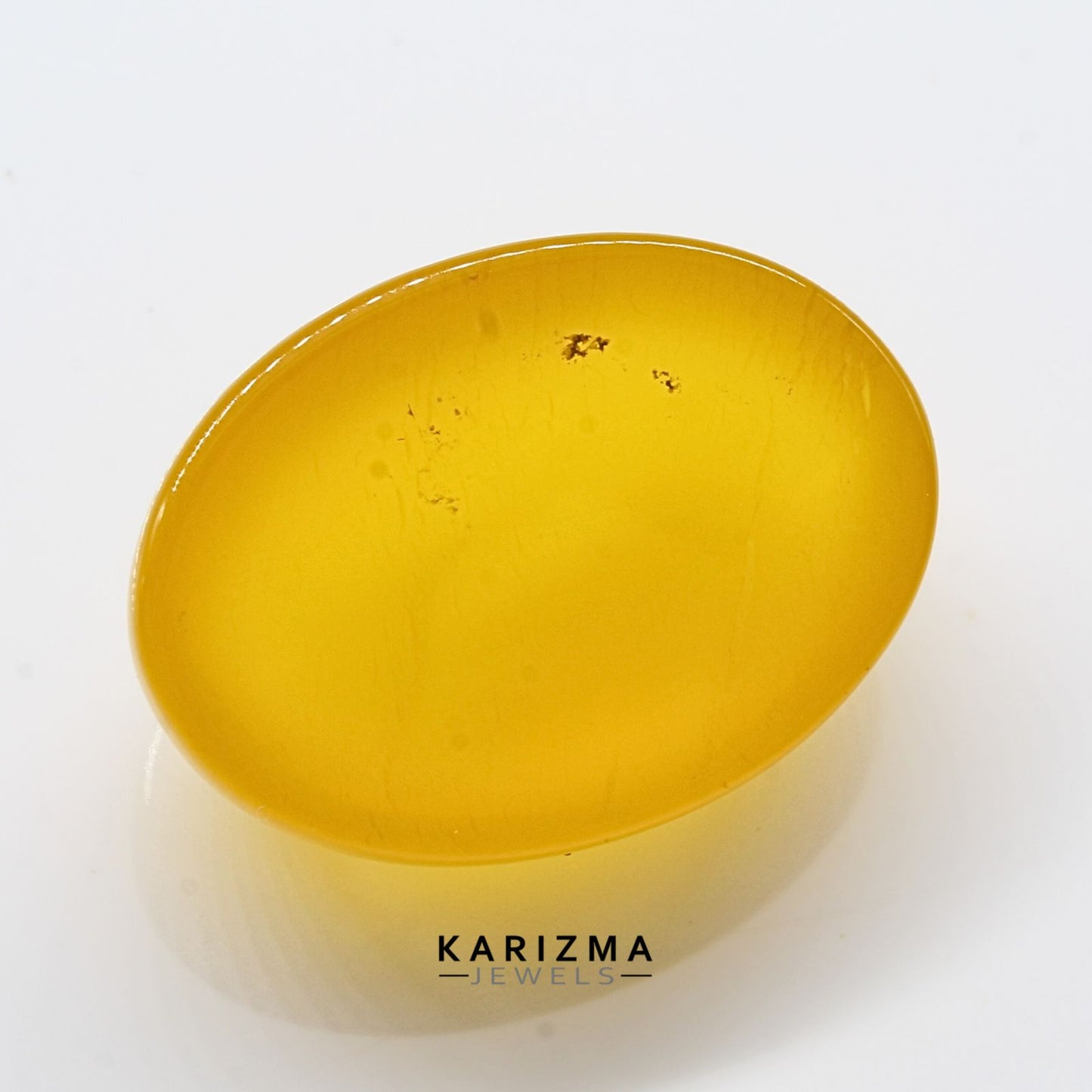 13Ct Natural Yellow Agate (Hakik) Oval Gemstone
