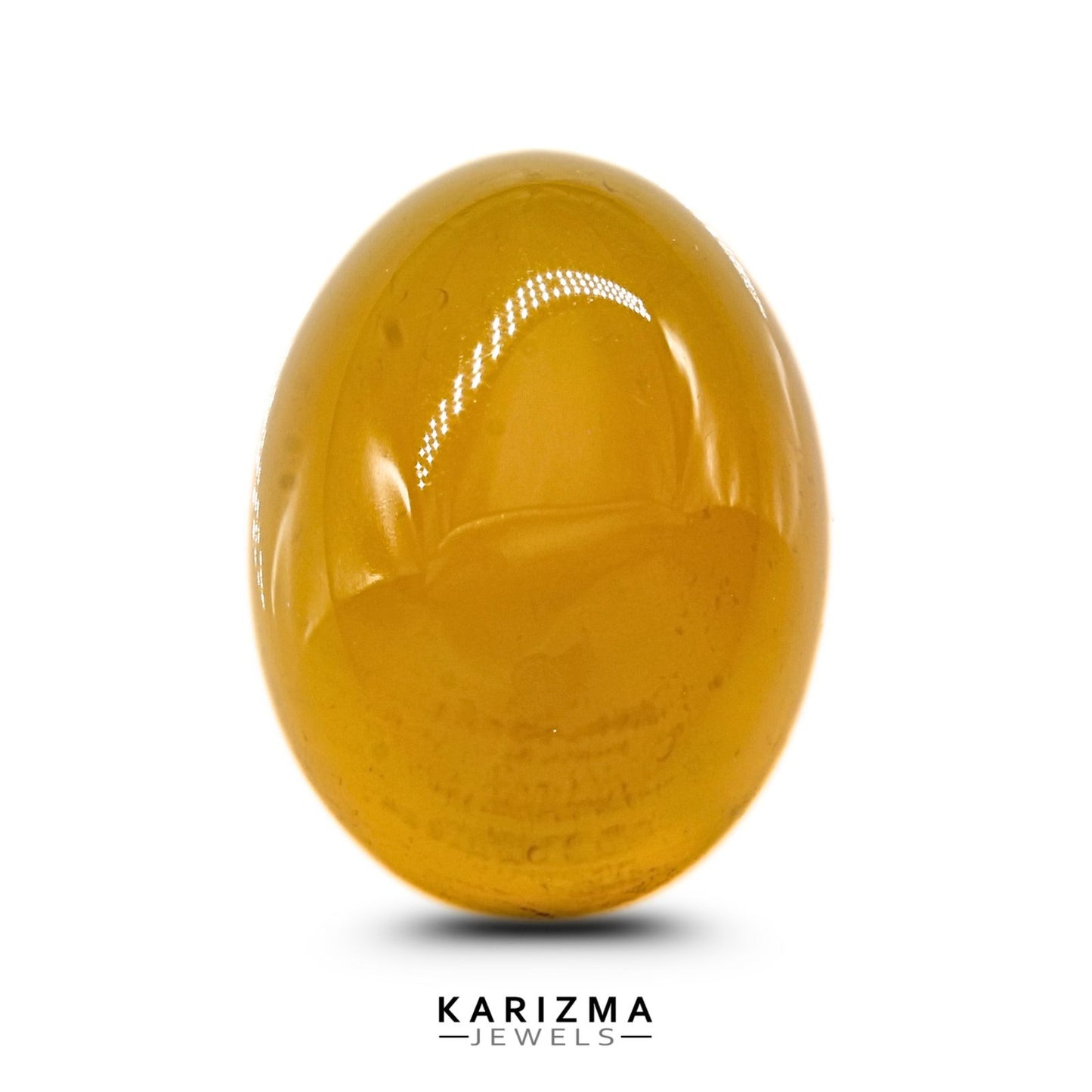 12.8Ct Natural Yellow Agate (Hakik) Oval Gemstone