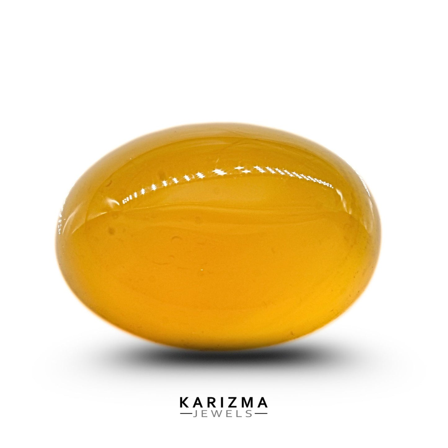 12.8Ct Natural Yellow Agate (Hakik) Oval Gemstone