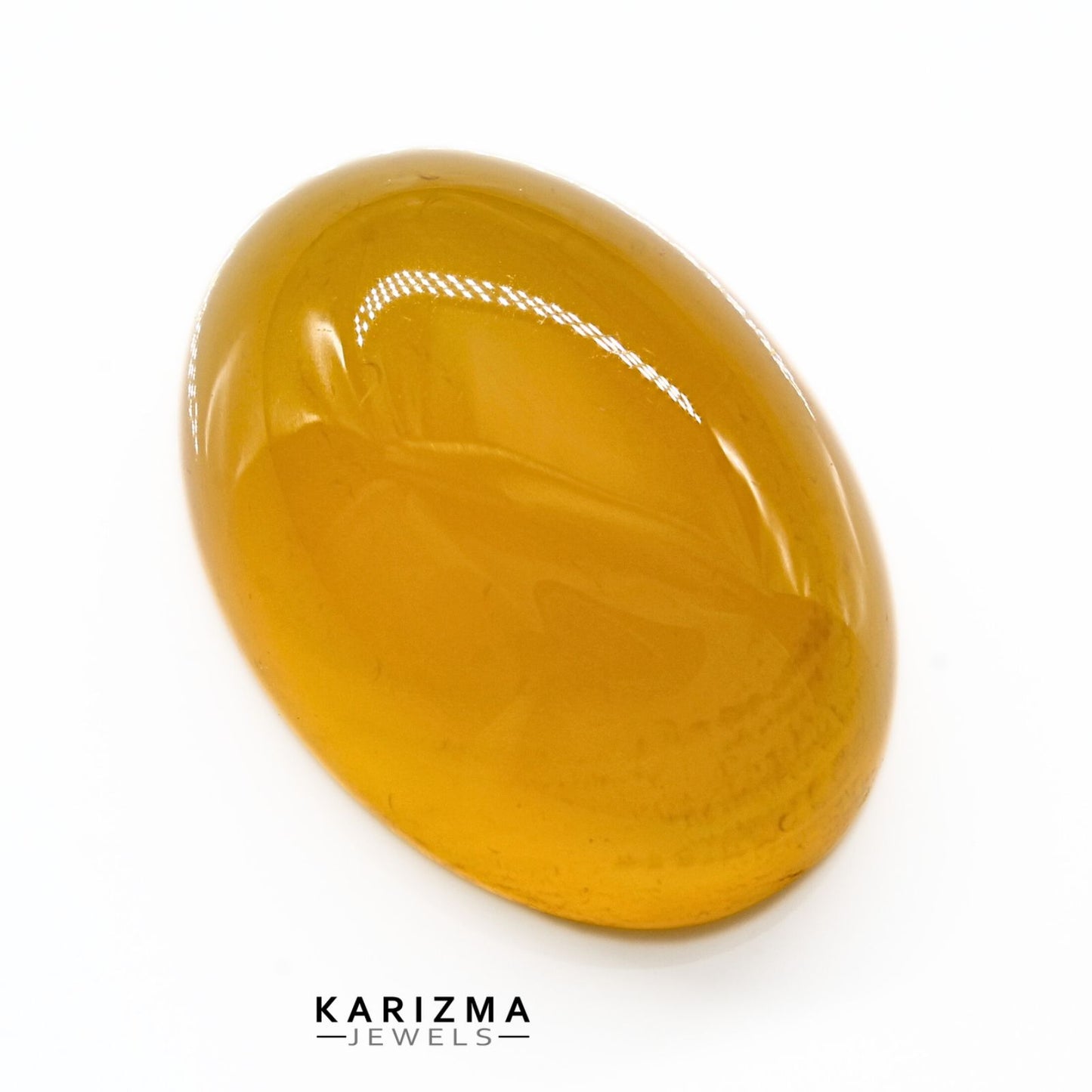 12.8Ct Natural Yellow Agate (Hakik) Oval Gemstone