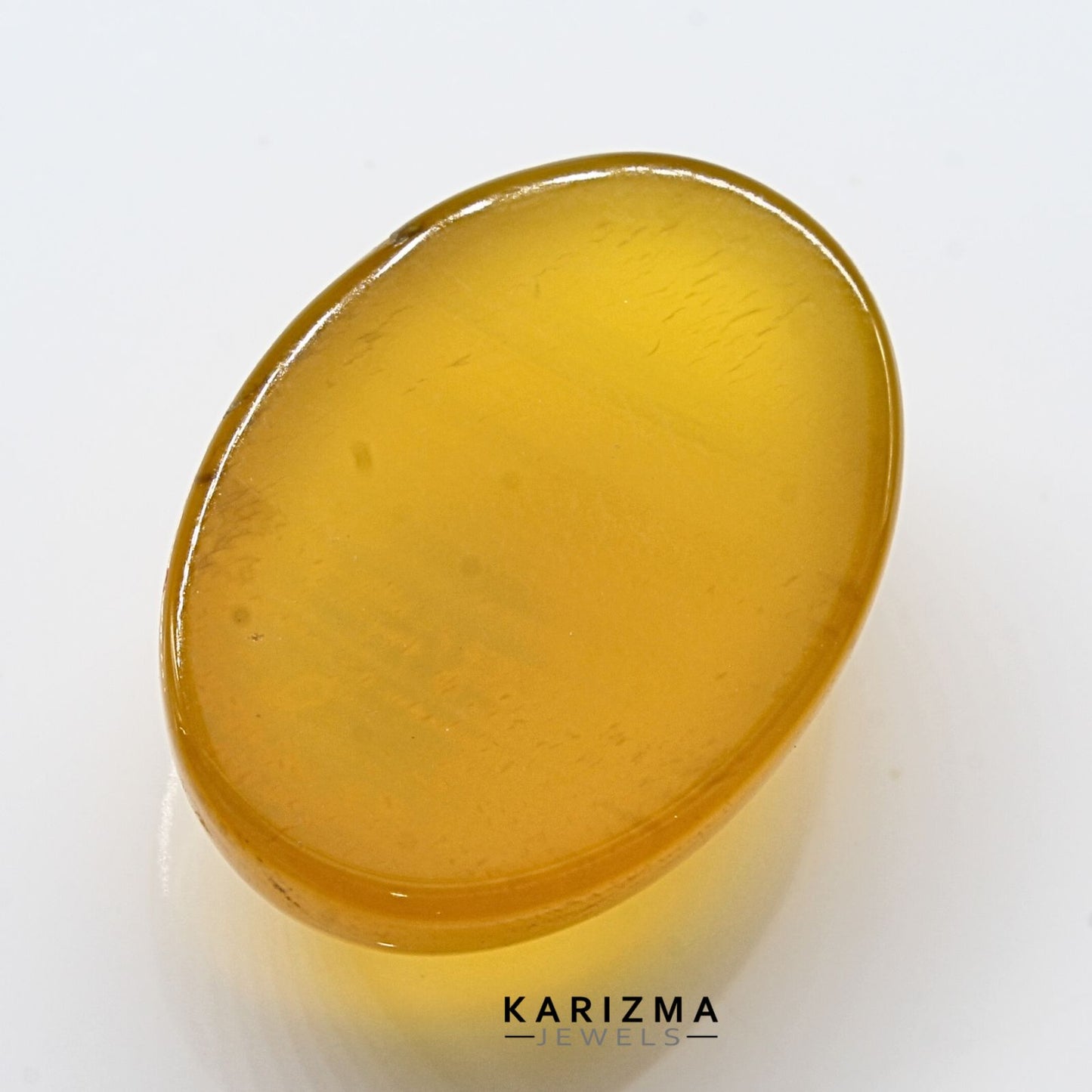 12.8Ct Natural Yellow Agate (Hakik) Oval Gemstone