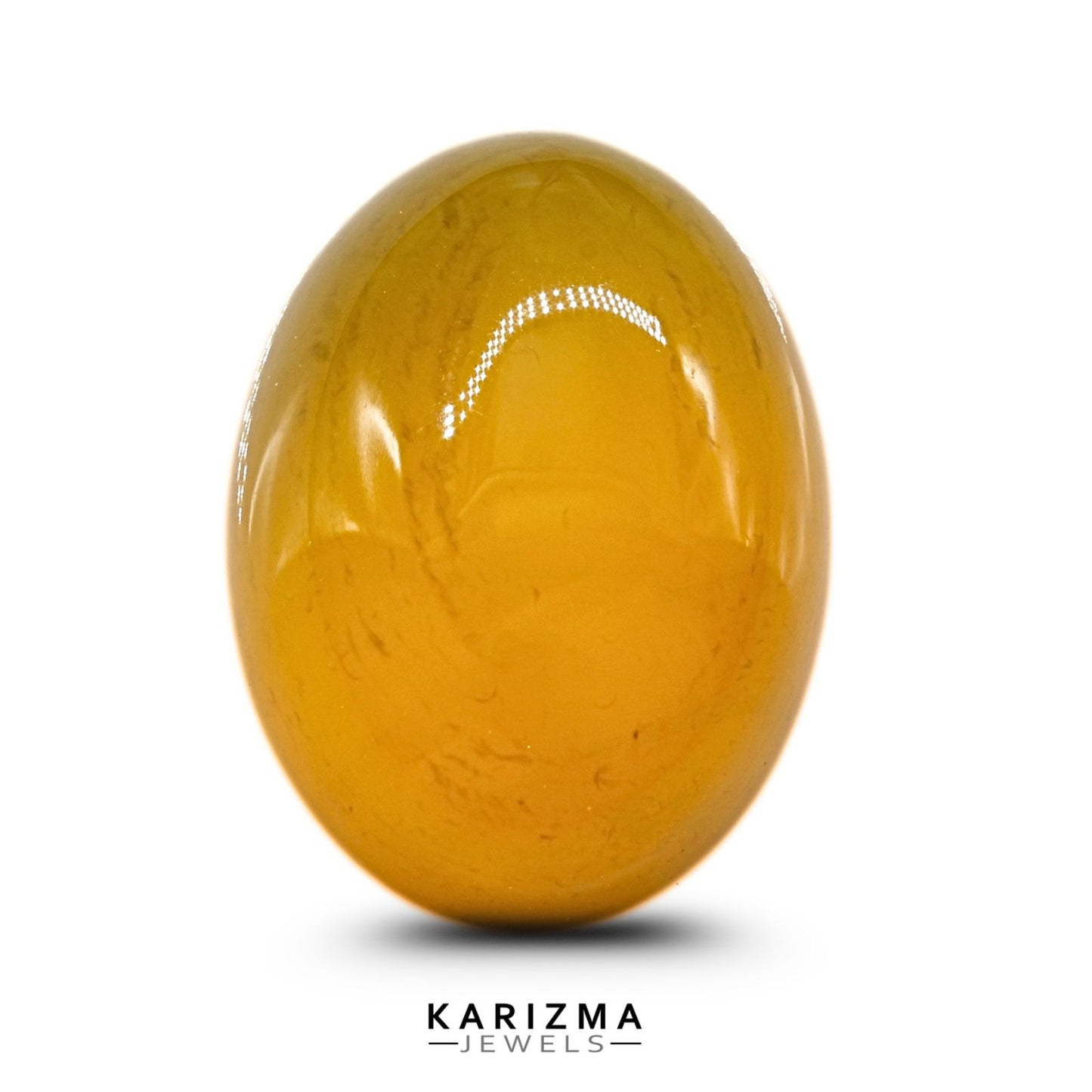 12.5Ct Natural Yellow Agate (Hakik) Oval Gemstone