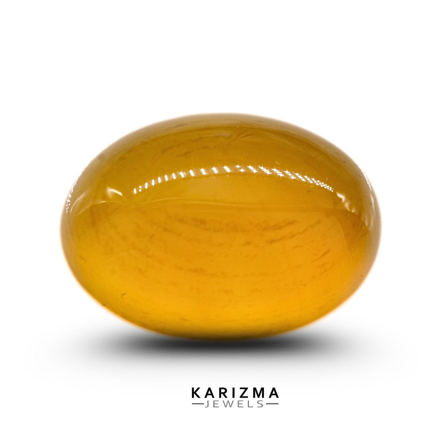 12.5Ct Natural Yellow Agate (Hakik) Oval Gemstone