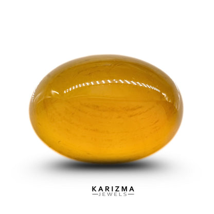 12.5Ct Natural Yellow Agate (Hakik) Oval Gemstone