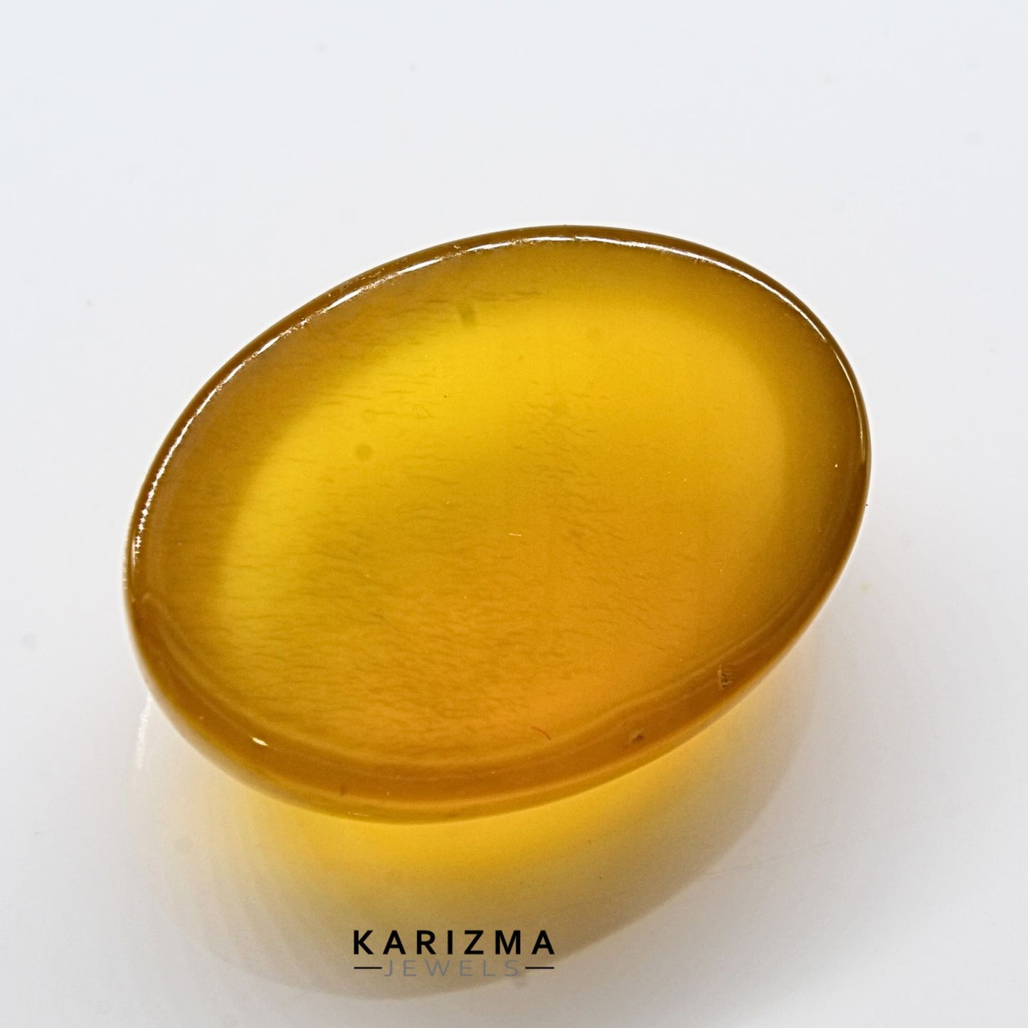 12.5Ct Natural Yellow Agate (Hakik) Oval Gemstone
