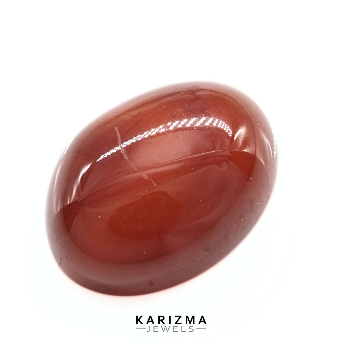 13.1Ct Natural Orange Agate (Hakik) Oval Gemstone