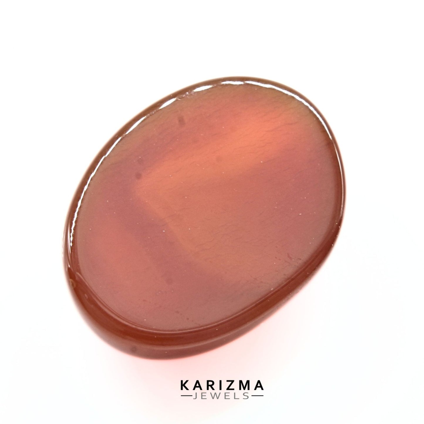 13.1Ct Natural Orange Agate (Hakik) Oval Gemstone