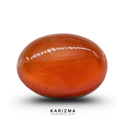 11.7Ct Natural Orange Agate (Hakik) Oval Gemstone