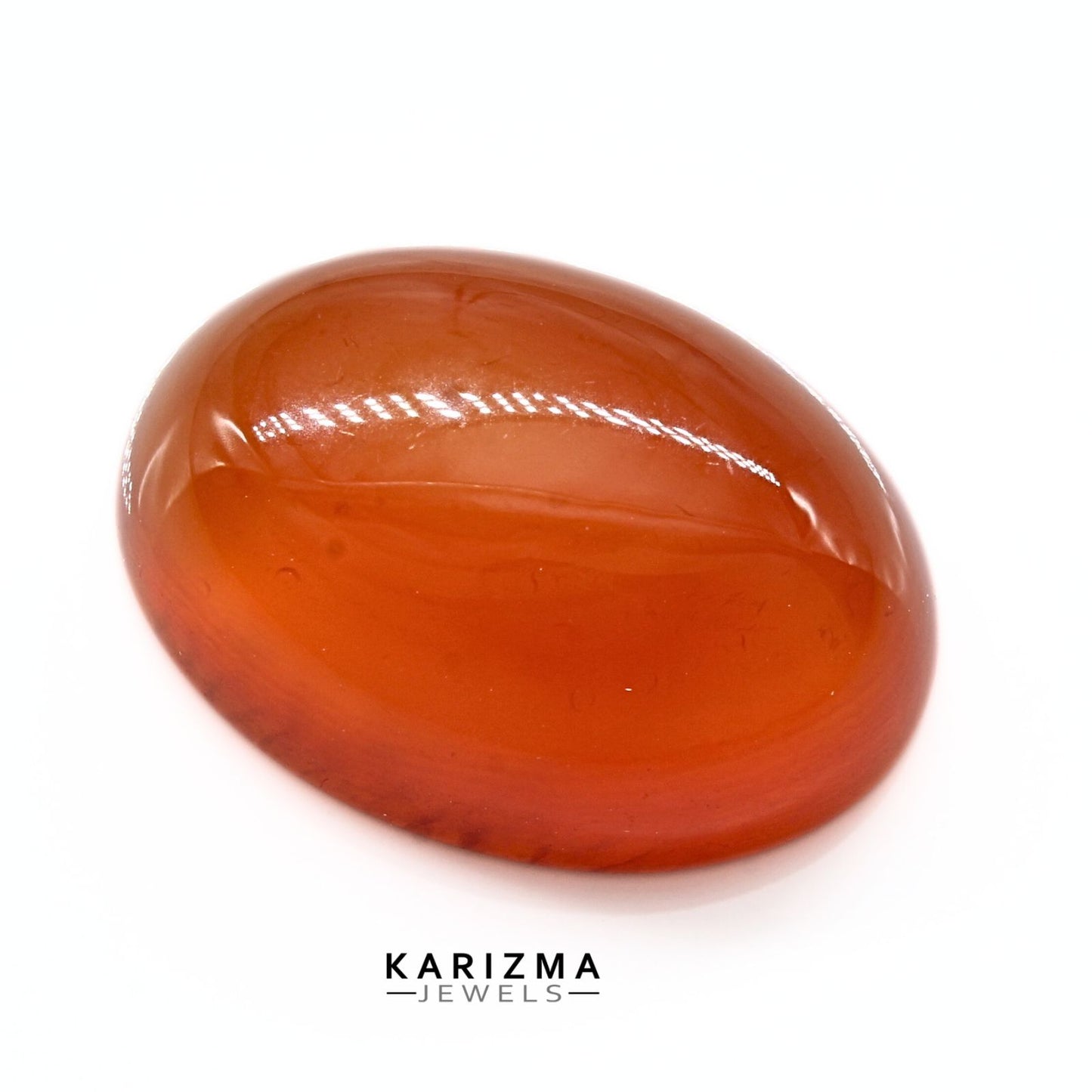 11.7Ct Natural Orange Agate (Hakik) Oval Gemstone