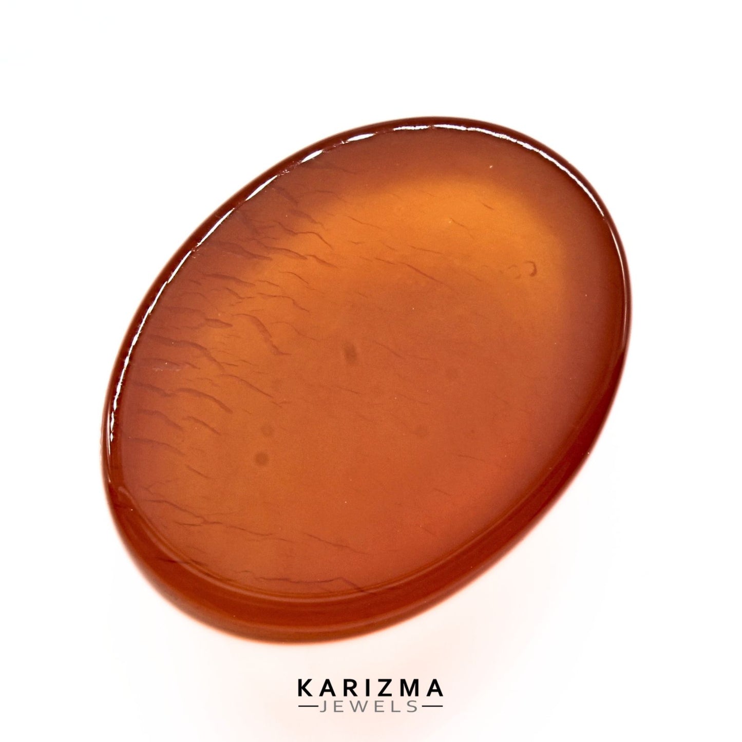 11.7Ct Natural Orange Agate (Hakik) Oval Gemstone
