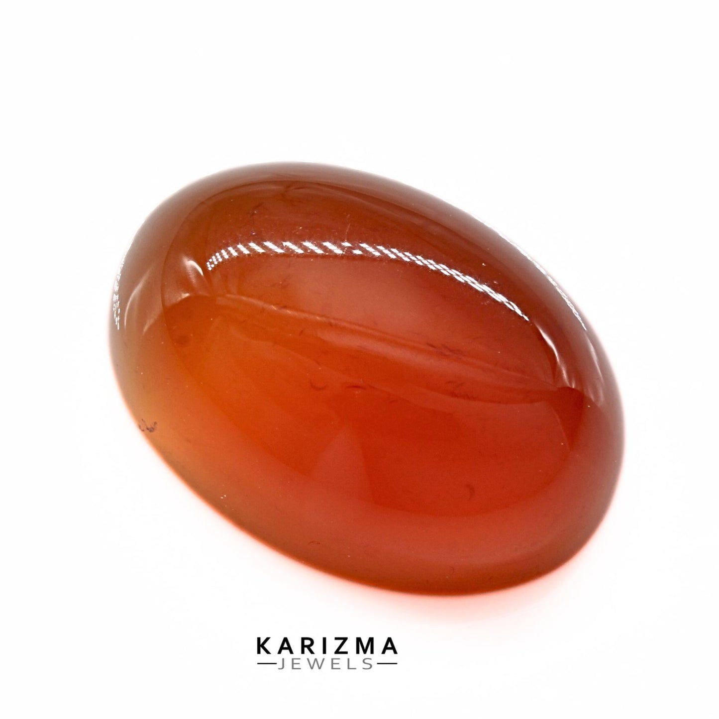 12.9Ct Natural Orange Agate (Hakik) Oval Gemstone