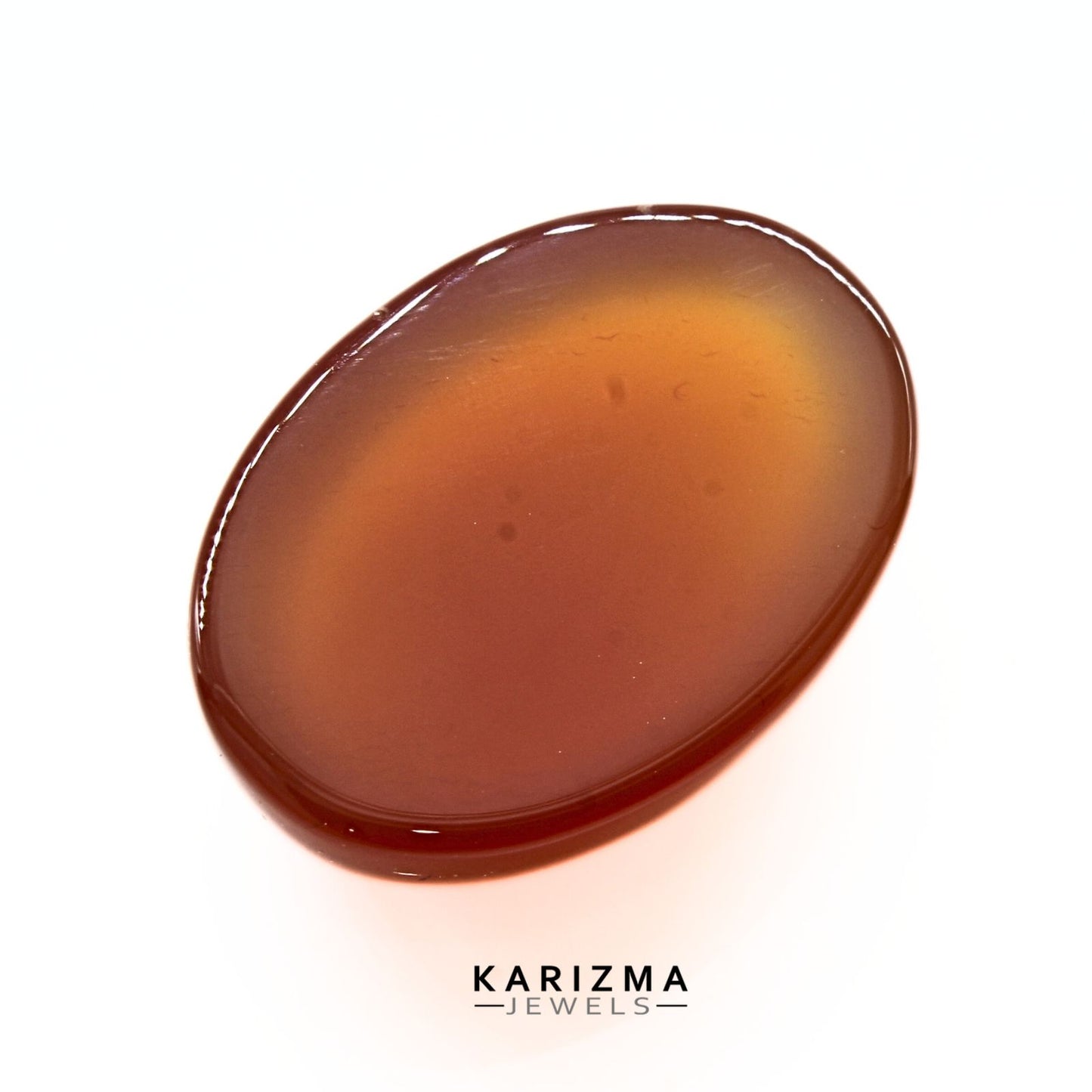 12.9Ct Natural Orange Agate (Hakik) Oval Gemstone