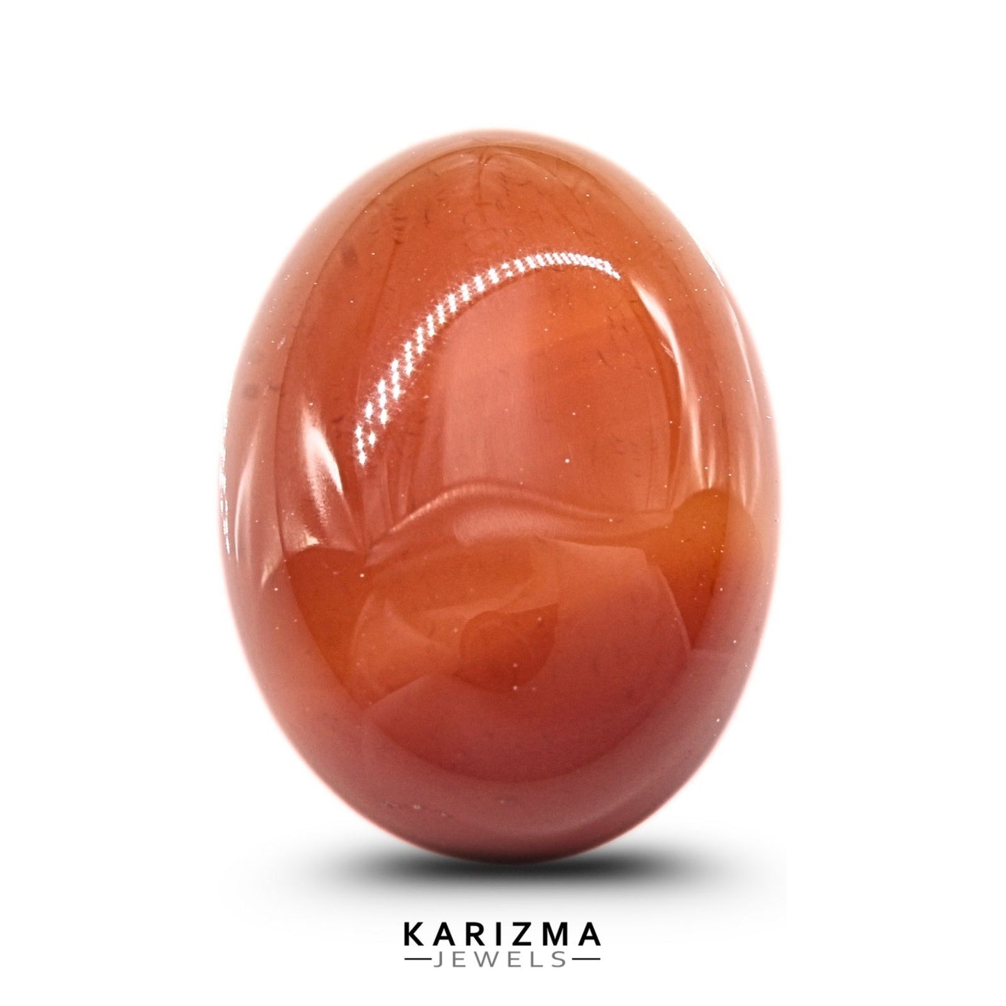 13.7Ct Natural Orange Agate (Hakik) Oval Gemstone