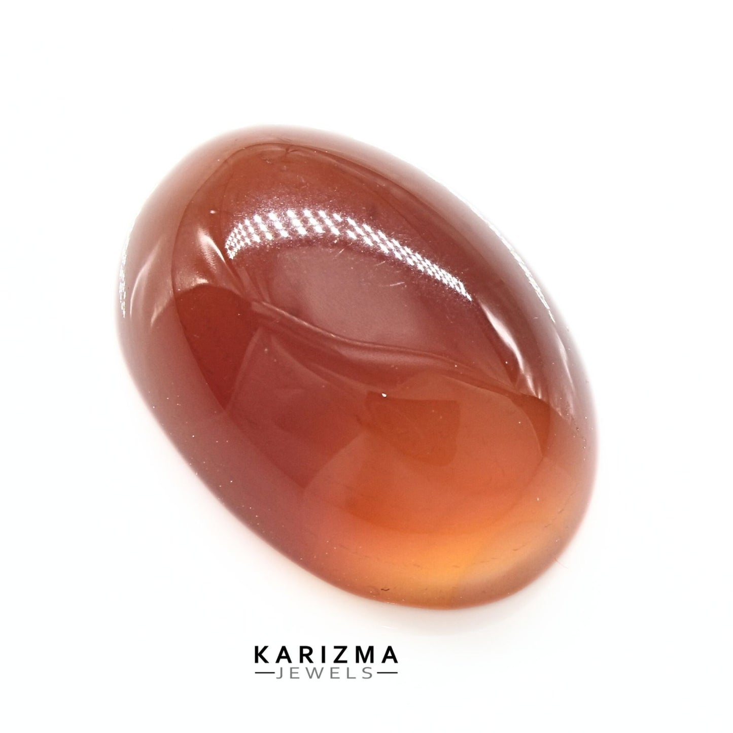 12.2Ct Natural Orange Agate (Hakik) Oval Gemstone