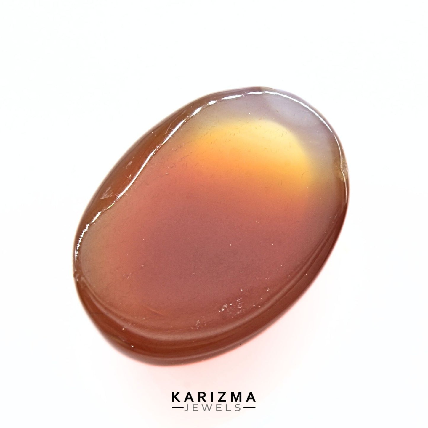 12.2Ct Natural Orange Agate (Hakik) Oval Gemstone