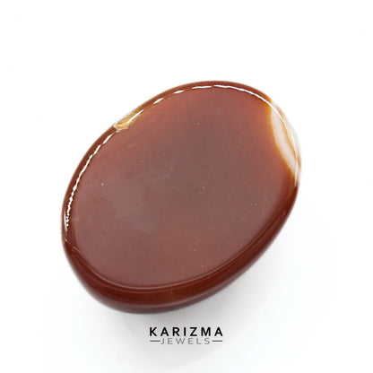 12.3Ct Natural Orange Agate (Hakik) Oval Gemstone