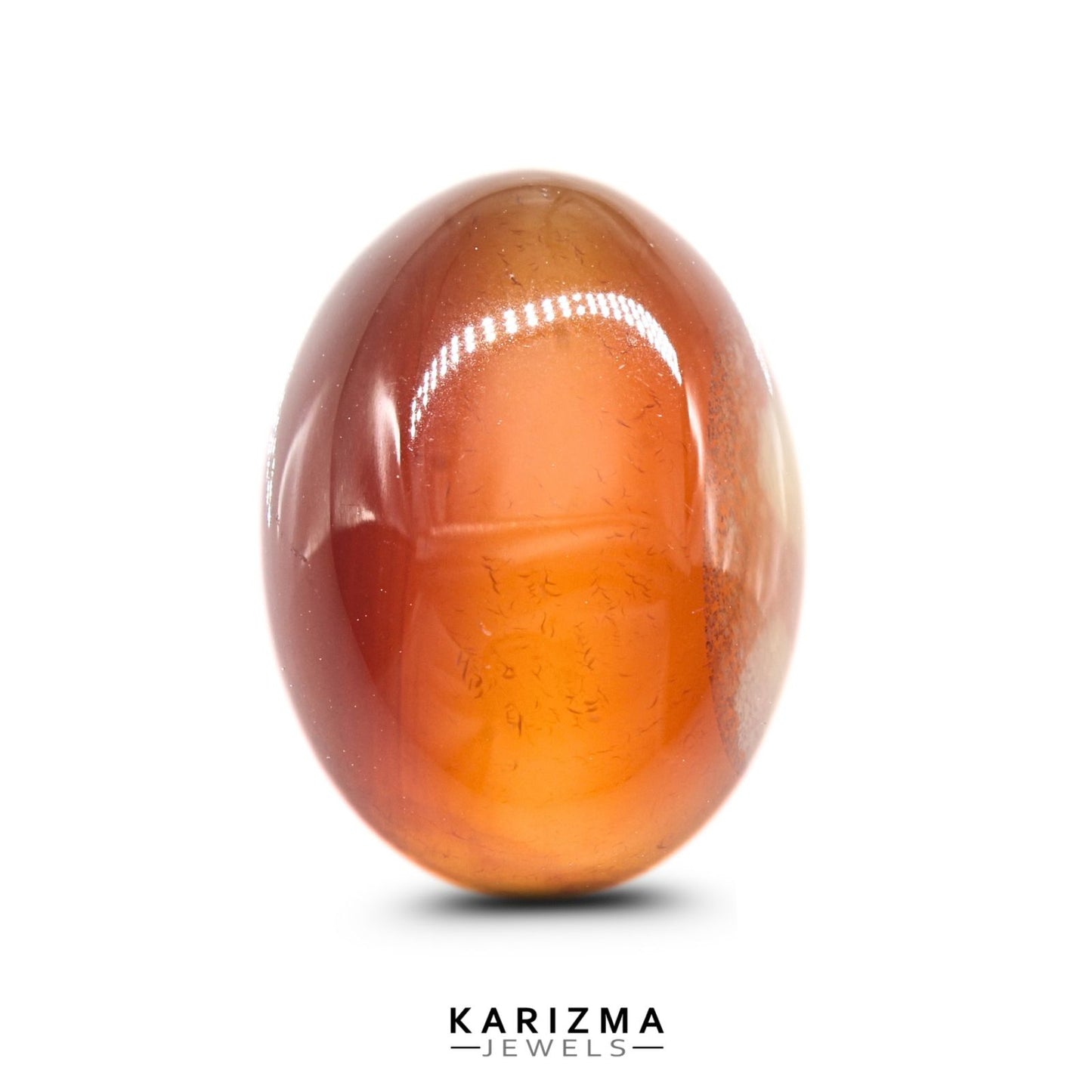 11.7Ct Natural Orange Agate (Hakik) Oval Gemstone