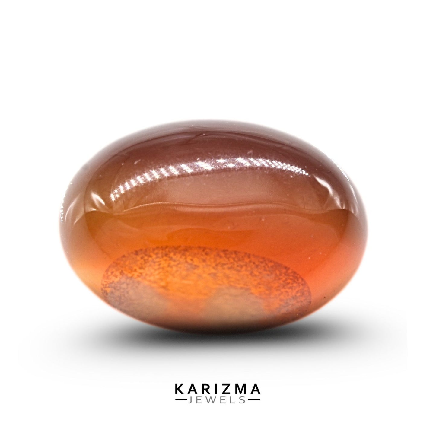 11.7Ct Natural Orange Agate (Hakik) Oval Gemstone