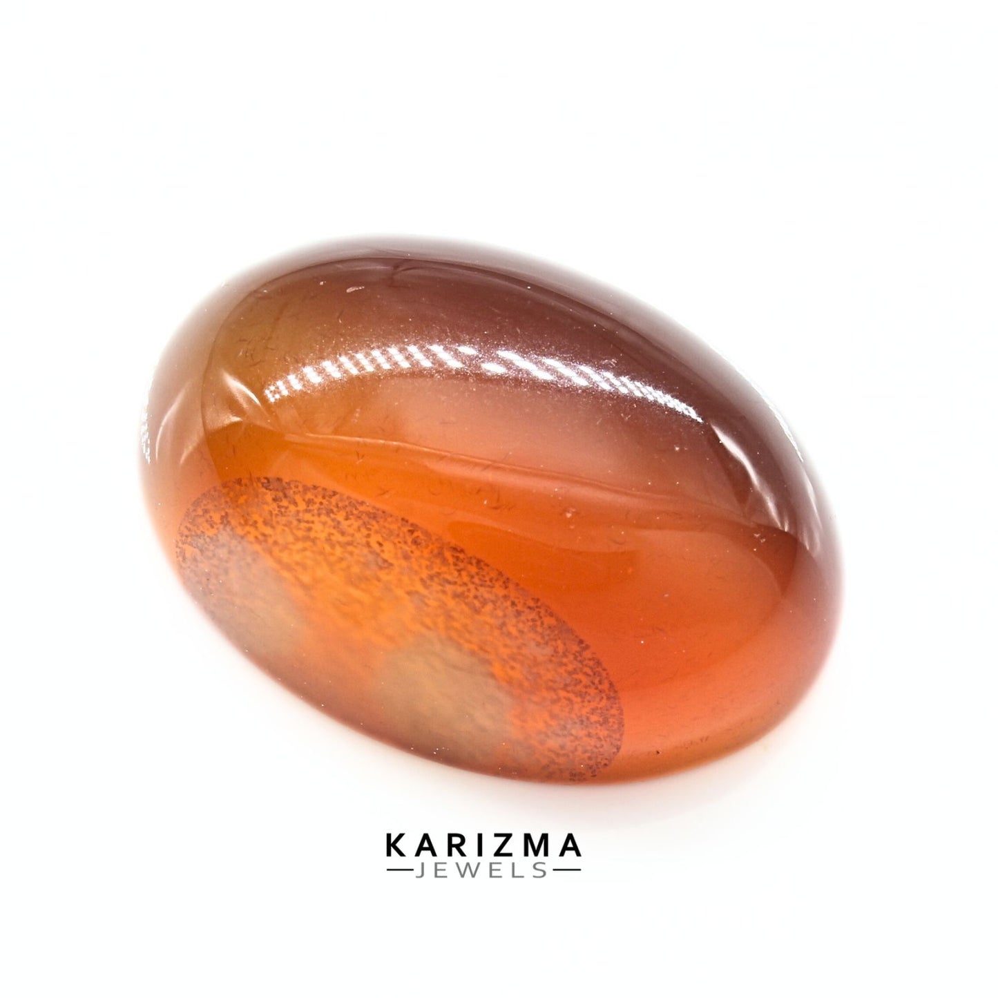11.7Ct Natural Orange Agate (Hakik) Oval Gemstone