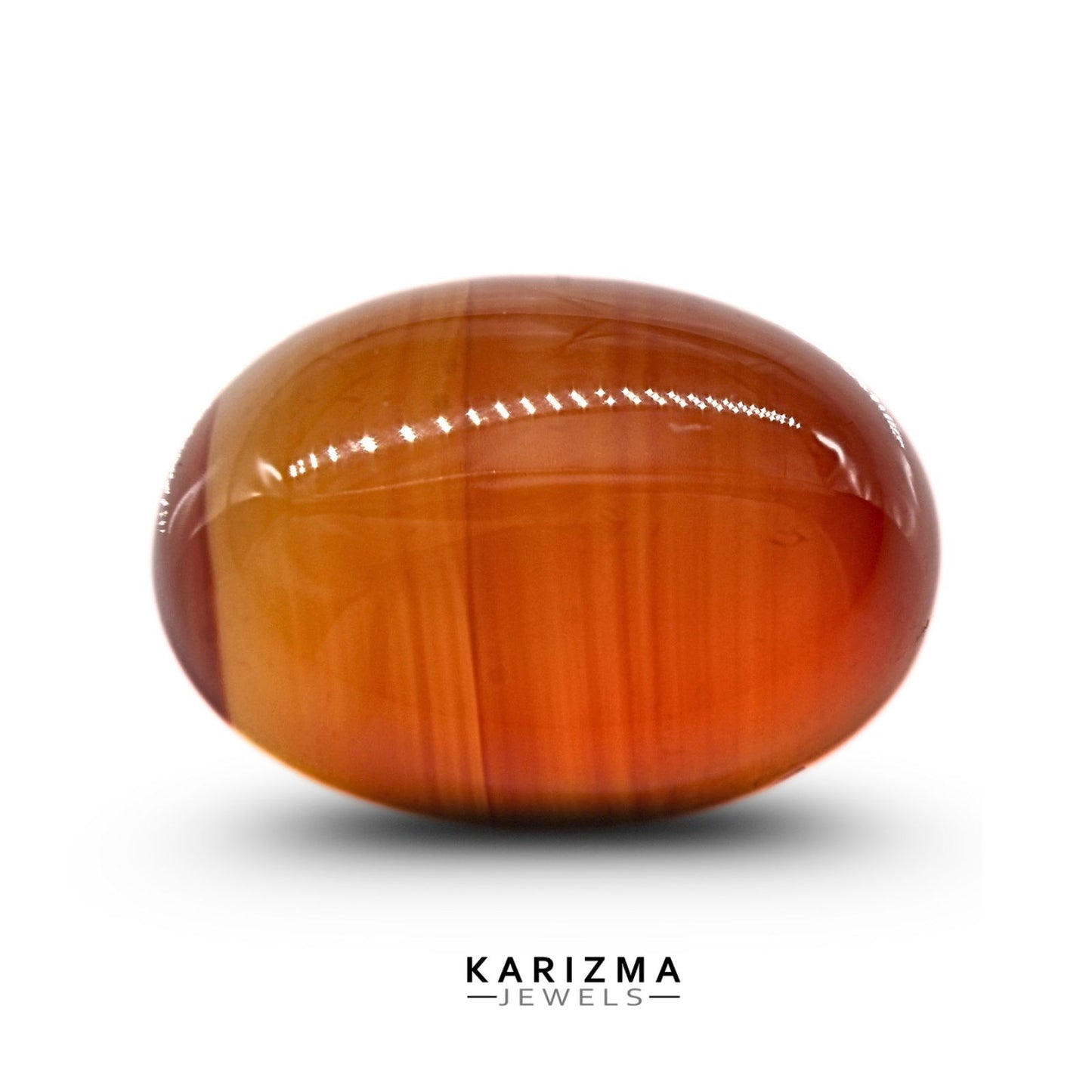 12.7Ct Natural Orange Agate (Hakik) Oval Gemstone