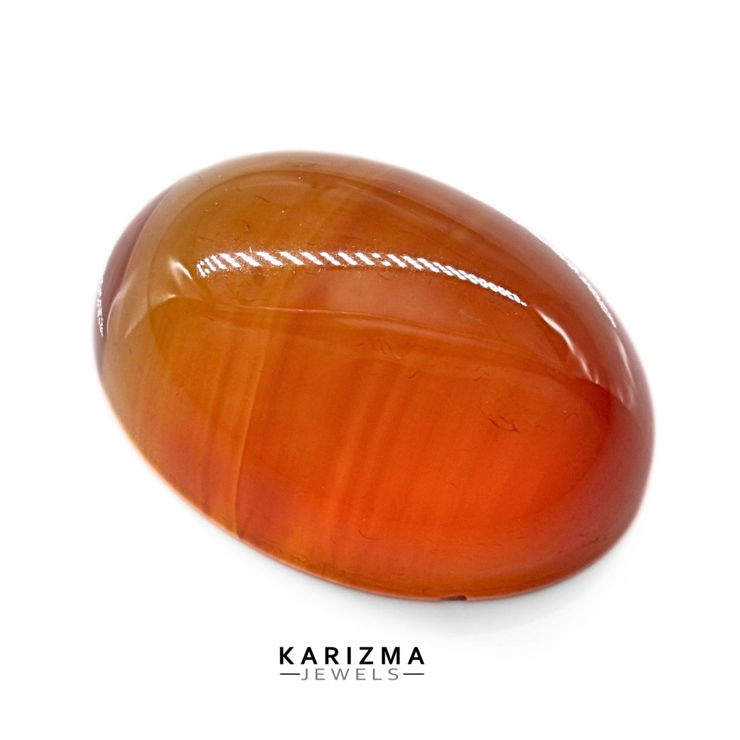 12.7Ct Natural Orange Agate (Hakik) Oval Gemstone