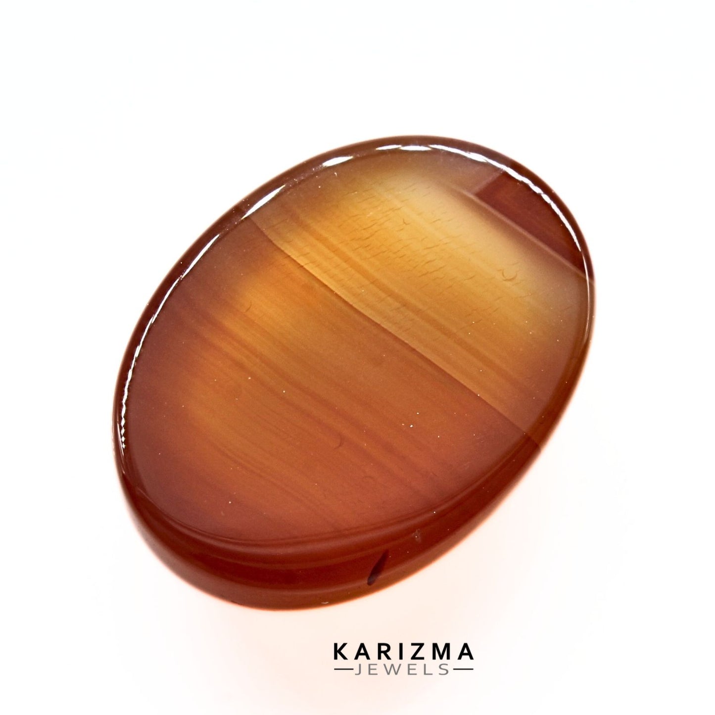 12.7Ct Natural Orange Agate (Hakik) Oval Gemstone