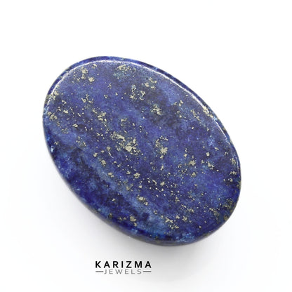 12.3Ct Natural Blue Untreated Lapis Lazuli Oval Cabochon Gemstone
