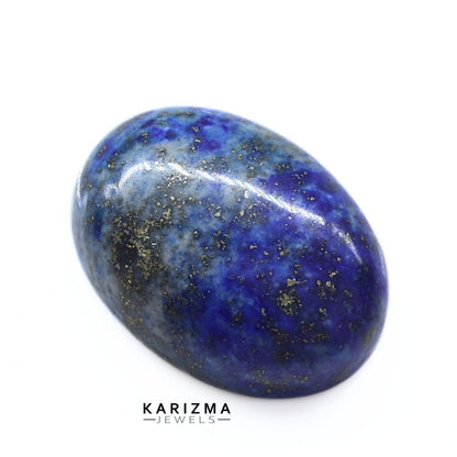 15.5Ct Natural Blue Untreated Lapis Lazuli Oval Cabochon Gemstone