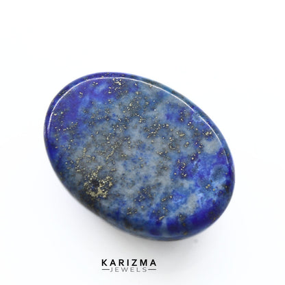 15.5Ct Natural Blue Untreated Lapis Lazuli Oval Cabochon Gemstone