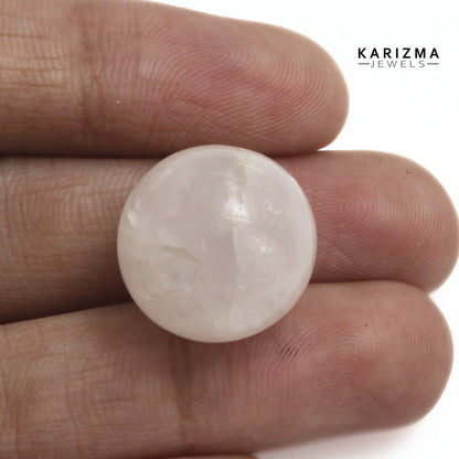 27.55Ct Rose Quartz Gemstone Crystal Sphere Healing Ball.