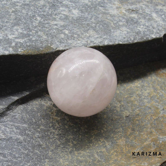 40.90Ct Rose Quartz Gemstone Crystal Sphere Healing Ball.