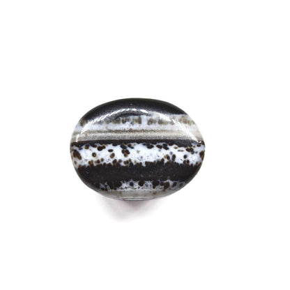 13Ct Natural Black Sulemani Hakik Oval Gemstone