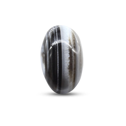 11.45Ct Natural Grey Sulemani Hakik Oval Gemstone