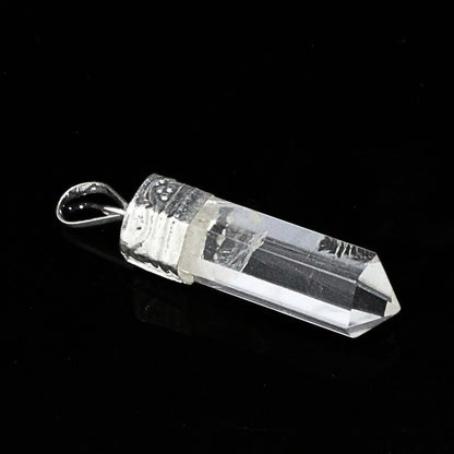 22.8Ct Natural Quartz Crystal Healing Point Pencil Pendant