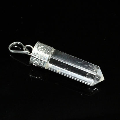 22.3Ct Natural Quartz Crystal Healing Point Pencil Pendant