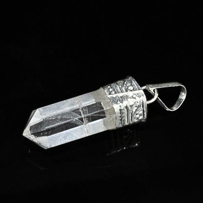 19.3Ct Natural Quartz Crystal Healing Point Pencil Pendant