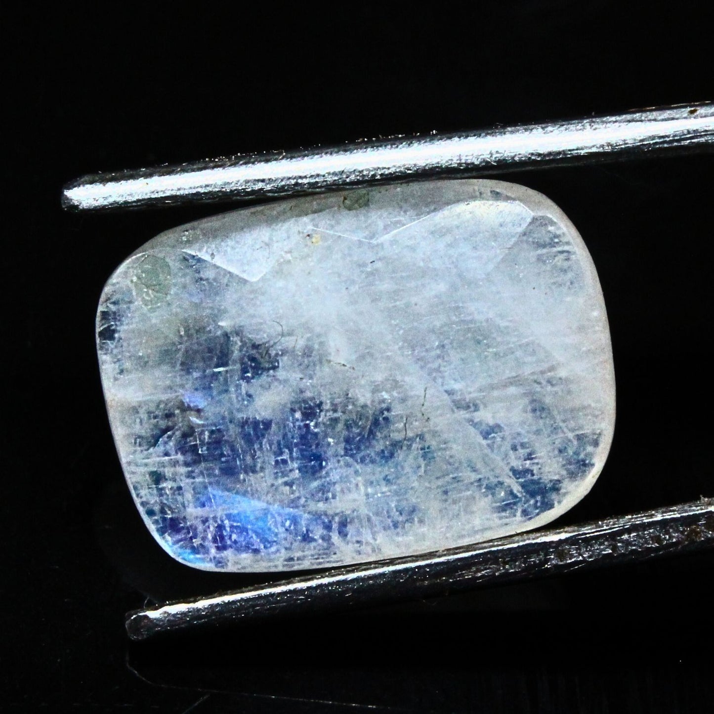 5.1Ct Natural Rainbow Moonstone Cushion Cut Gemstone