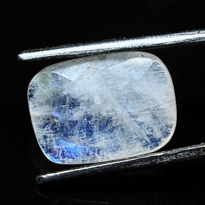 5.1Ct Natural Rainbow Moonstone Cushion Cut Gemstone