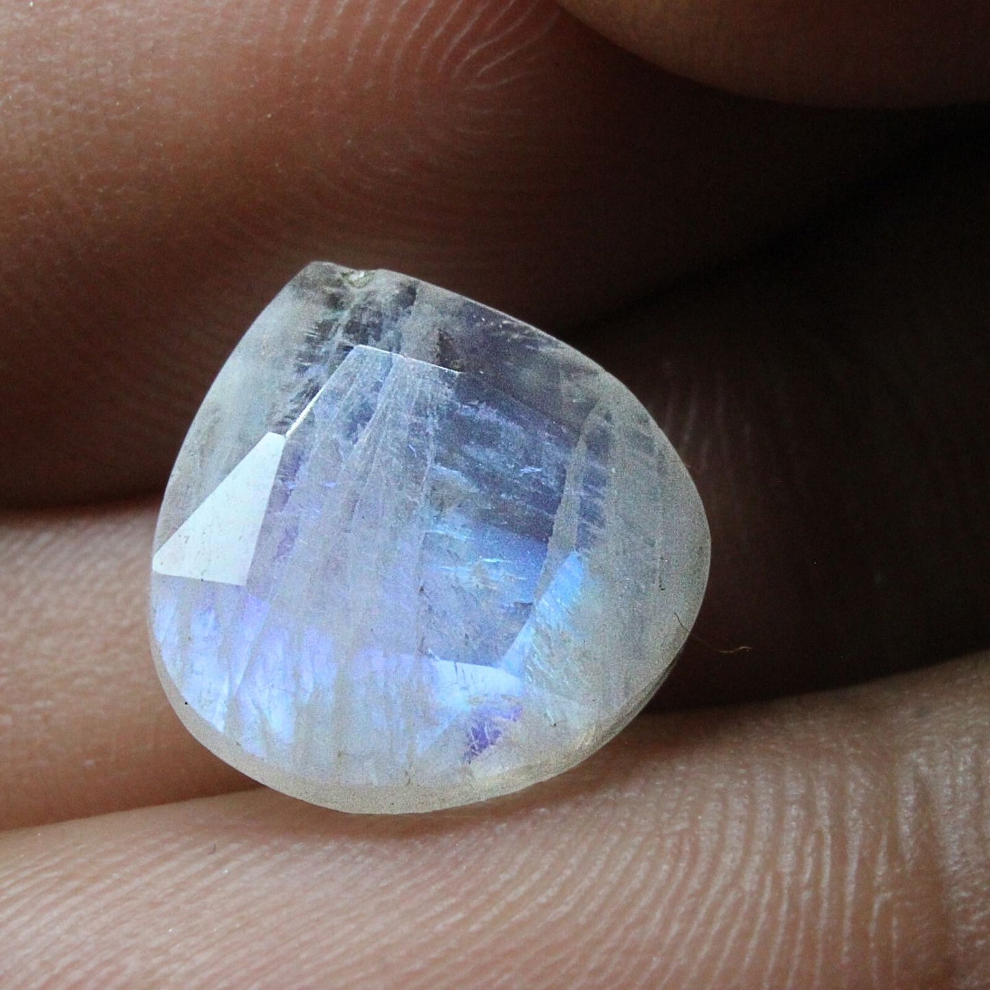 4.6Ct Natural Rainbow Moonstone Pear shape Gemstone